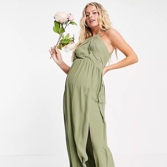 chinese dress ladies Mona Maxi Dress with Smocking in Sage Green Floral main image 0